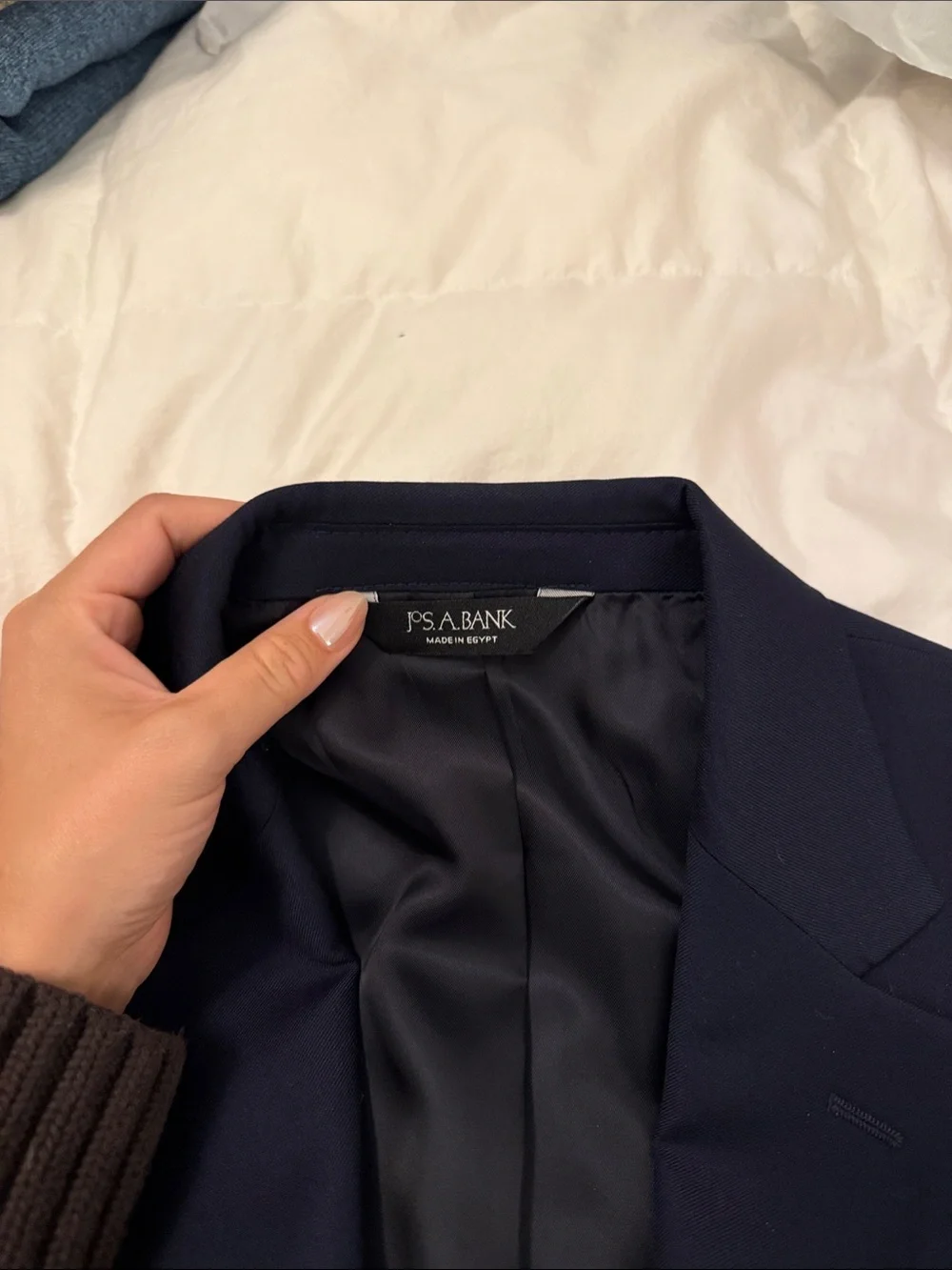 Jos. A. Bank Navy Blazer with Gold Buttons